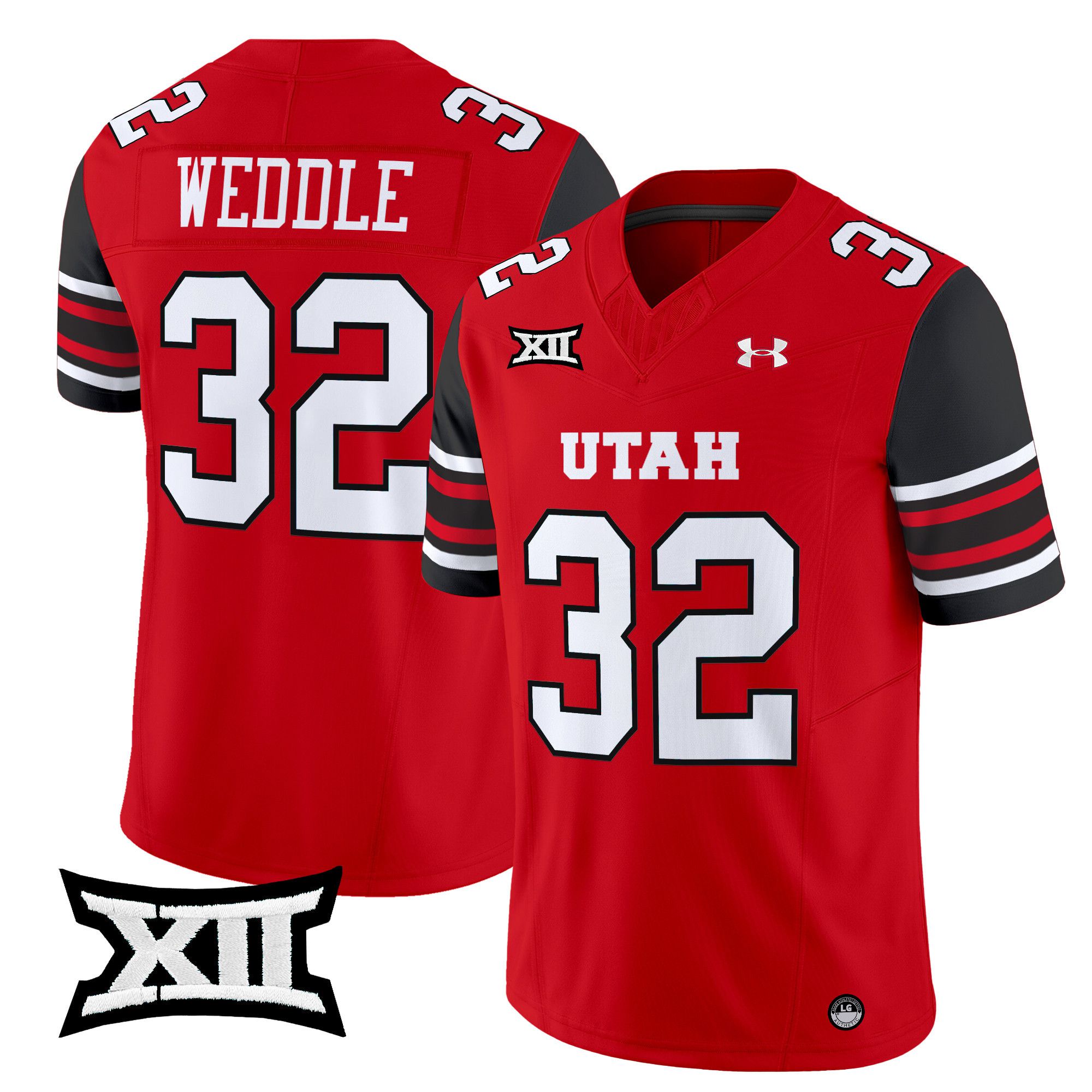 Men Utah Utes 32 Weddle Red 2024 Vapor Limited NCAA Jersey